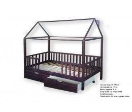 Дитяче ліжко - будиночок МВЛ 06 тік (бук, 80×190)